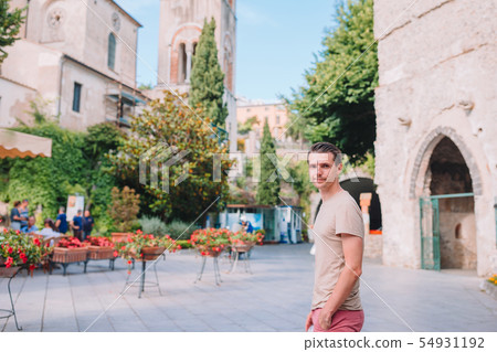 Young urban boy on vacation exploring european city Young urban boy on vacation exploring european city 54931192