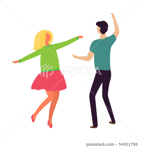 Passion Dance of Young Couple Boyfriend Girlfriend 54931798