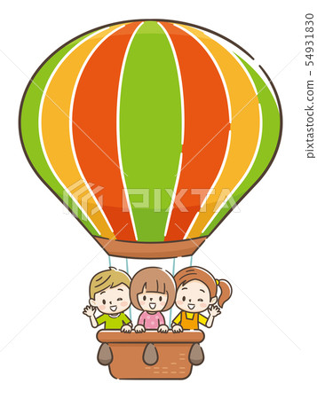 Children on a balloon 54931830