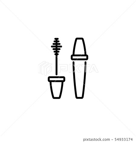 Web line icon. Mascara black on white background 54933174