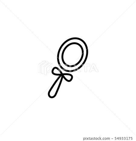 Web line icon. Mirror black on white background 54933175