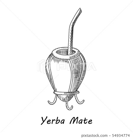 Calabash and bombilla for yerba mate drink Calabash and bombilla for yerba mate drink 54934774