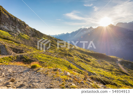 Traveling to beautiful French Alps in summer 54934913