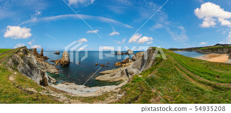 Atlantic Ocean coastline landscape. 54935208