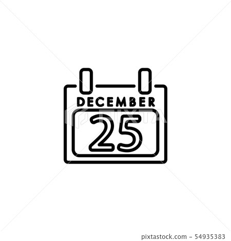 Web line icon. Calendar black on white background - Stock Illustration ...