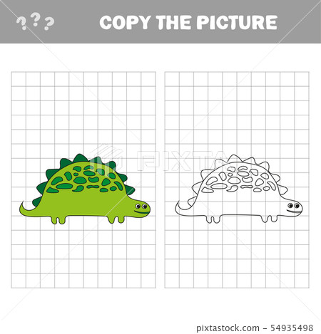 Vector illustration of Cartoon dinosaur - Coloring book Vector illustration of Cartoon dinosaur - Coloring book 54935498