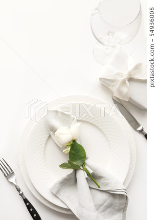 Romantic and wedding table setting . Romantic and wedding table setting . 54936008