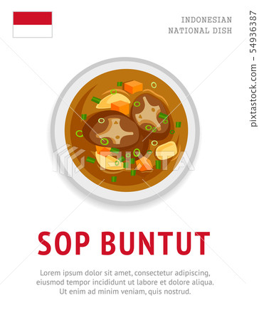 Sop buntut. National indonesian dish. Sop buntut. National indonesian dish. 54936387
