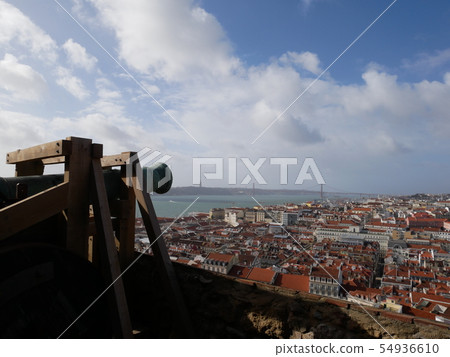 Town area seen from Castle of Sao Jorge in Lisbon Town area seen from Castle of Sao Jorge in Lisbon 54936610