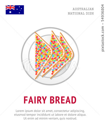 Fairy bread. Traditional australian dish. Fairy bread. Traditional australian dish. 54936804