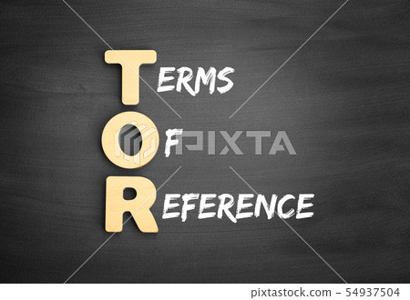 Wooden alphabets building the word TOR 54937504