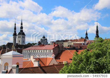 從壘的看法在塔林Helleman塔附近 54937910