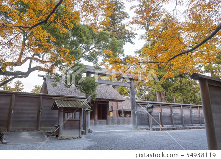 伊勢神宮、外宮、本宮的秋季賞楓、本殿的紅葉、伊勢志摩的觀光景點 54938119