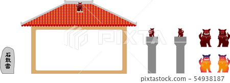 Okinawa Corner Material Vector Okinawa Corner Material Vector 54938187