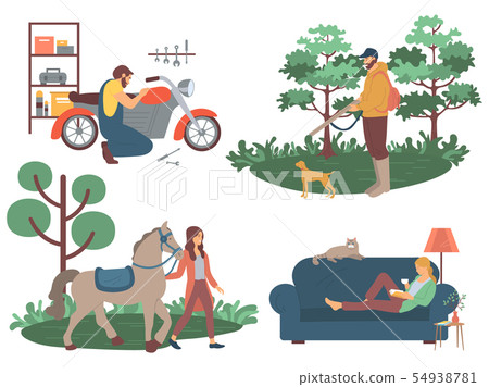 People with Hobbies, Reading Hunting Equine Sports People with Hobbies, Reading Hunting Equine Sports 54938781