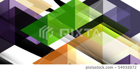 Colorful repeating triangles modern geometric in contemporary style on white background. Abstract 54938872
