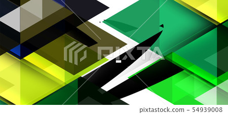 Colorful repeating triangles modern geometric in contemporary style on white background. Abstract 54939008