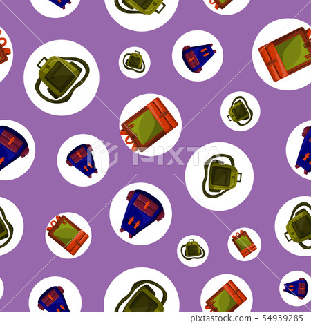 Seamless Pattern with Colorful School Bag Vector 54939285