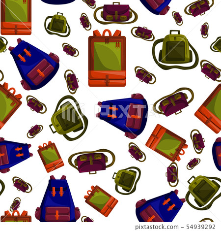 Seamless Pattern with Colorful School Bag Vector 54939292