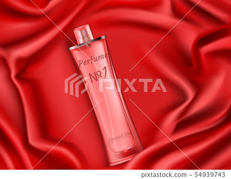 Perfume bottle, fragrance cosmetic banner mock up. 54939743