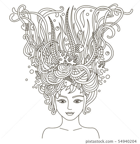 Portrait of beautiful woman. 54940204