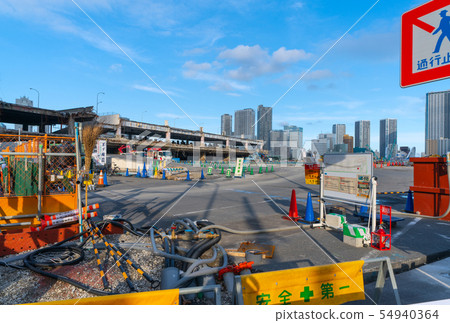 東京都市風景在日本築地市場，折除 54940364