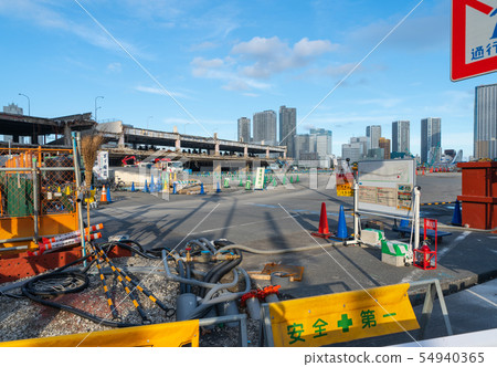 東京都市風景在日本築地市場，折除 54940365