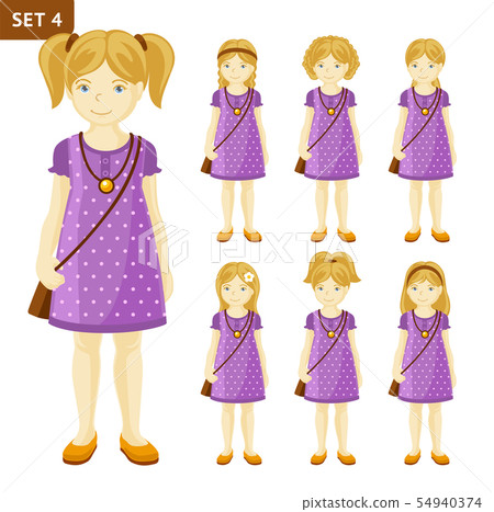 Collection of cute little blonde girls. Collection of cute little blonde girls. 54940374