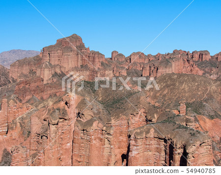 中國甘肅省張家冰槽唐格風景區/張家溝唐山/張掖炳溝丹霞 中國甘肅省張家冰槽唐格風景區/張家溝唐山/張掖炳溝丹霞 54940785
