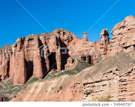 China Gansu Province Zhangjia Ice Groove Tangge Scenic Area / Zhangjia Mizon Tangshan / Zhangye Binggou Danxia China Gansu Province Zhangjia Ice Groove Tangge Scenic Area / Zhangjia Mizon Tangshan / Zhangye Binggou Danxia 54940787