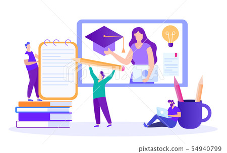 Student Writes Summary. Lecture Online. Vector. Student Writes Summary. Lecture Online. Vector. 54940799