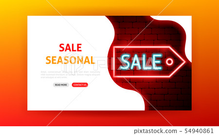 Sale Season Neon Landing Page Sale Season Neon Landing Page 54940861