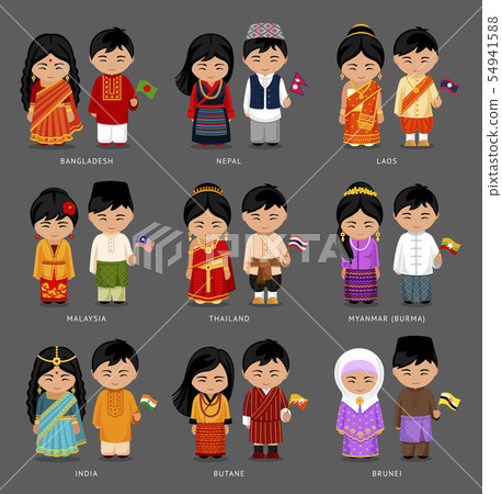 People in national dress. People in national dress. 54941588
