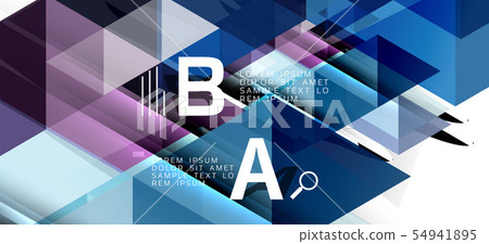 Modern mosaic triangle template background, great design for any purposes. Abstract geometric 54941895