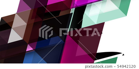 Abstract triangle pattern, colorful backdrop. Presentation template. Modern textured shape. Trendy 54942120