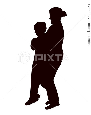 a woman and son body silhouette vector a woman and son body silhouette vector 54942264