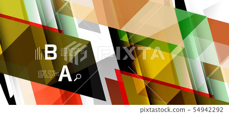 Colorful repeating triangles modern geometric in contemporary style on white background. Abstract Colorful repeating triangles modern geometric in contemporary style on white background. Abstract 54942292