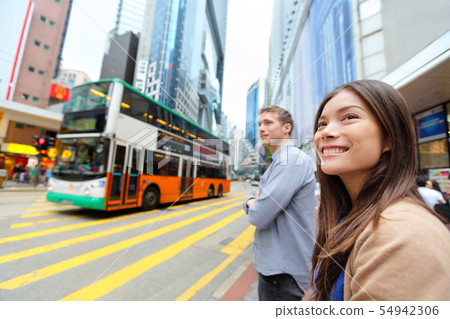 Hong Kong Causeway Bay people wallking Hong Kong Causeway Bay people wallking 54942306