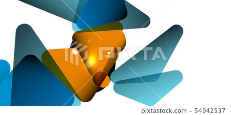 Triangle geometric background in trendy style on light background. Retro vector illustration 54942537