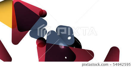 Triangle geometric background in trendy style on light background. Retro vector illustration 54942595