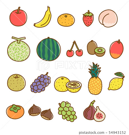 Fruit Assorted Organic Fruit Material 54943152