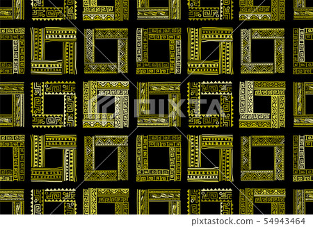Abstract ethnic frames, seamless pattern for your design 54943464