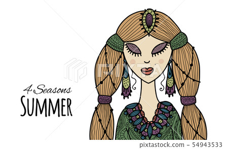 Female beauty, summer style for your design Female beauty, summer style for your design 54943533