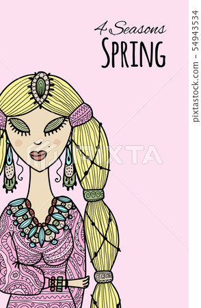 Female beauty, spring style for your design Female beauty, spring style for your design 54943534