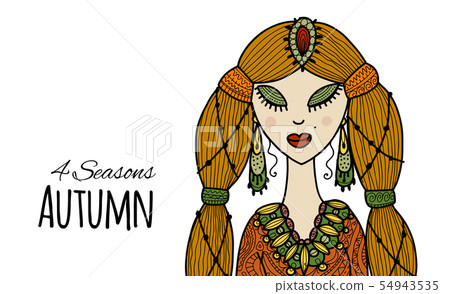 Female beauty, autumn style for your design Female beauty, autumn style for your design 54943535