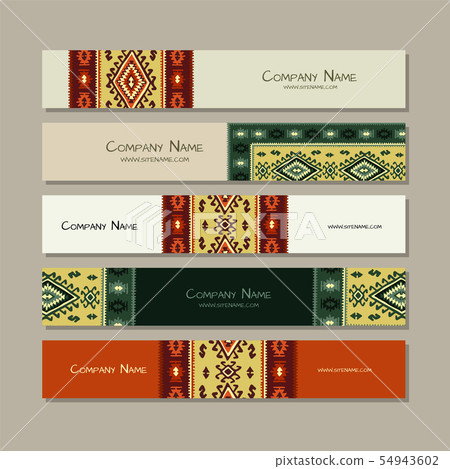 Banners design, folk ornament 54943602