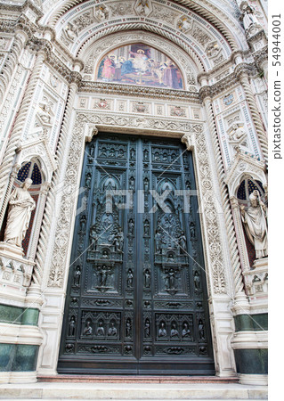 Beautiful door of the Florence Cathedral Beautiful door of the Florence Cathedral 54944001