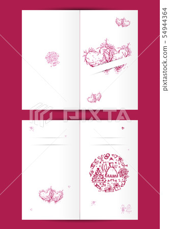 Wedding card design with place for your text Wedding card design with place for your text 54944364