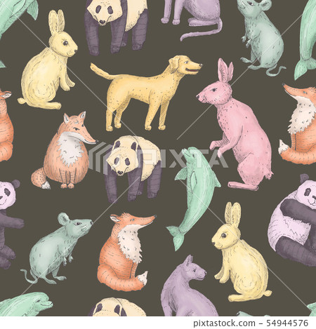 Pattern with animals 54944576