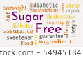 Sugar free message background. Healthy food concep 54945184